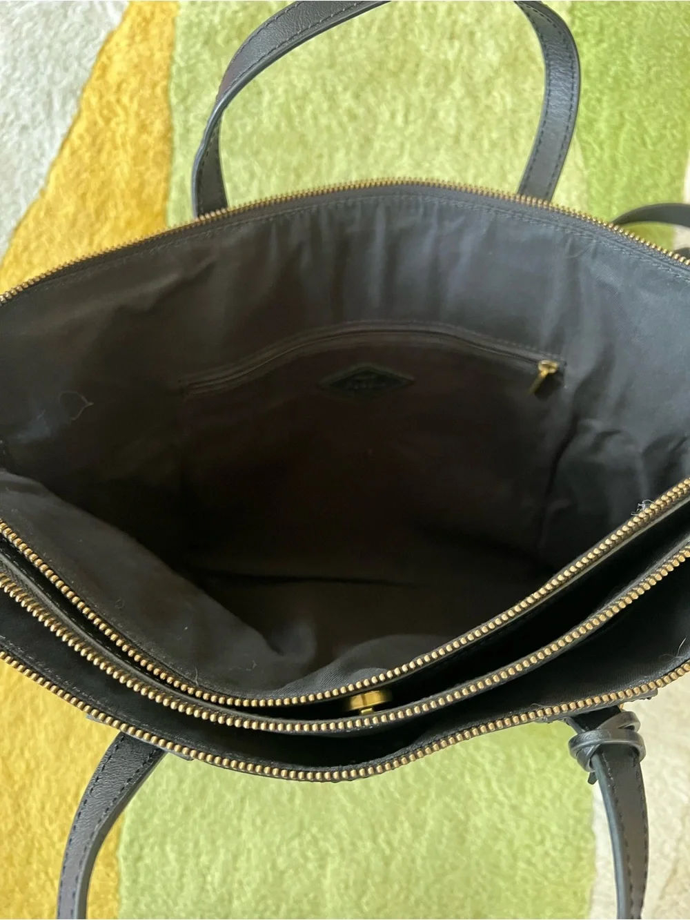 FOSSIL Women’s Black Genuine Leather Emma Laptop Satchel